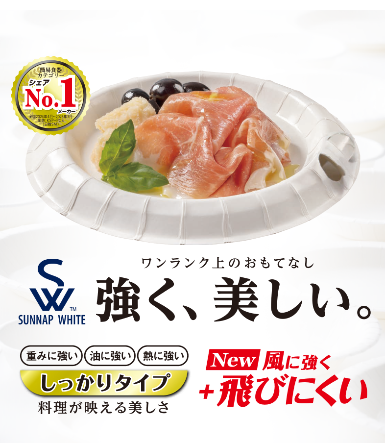 強く、美しい。風に強いペーパープレート