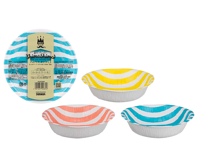まとめ）サンナップ しましまペーパーポウル 410mL 7個〔×30セット